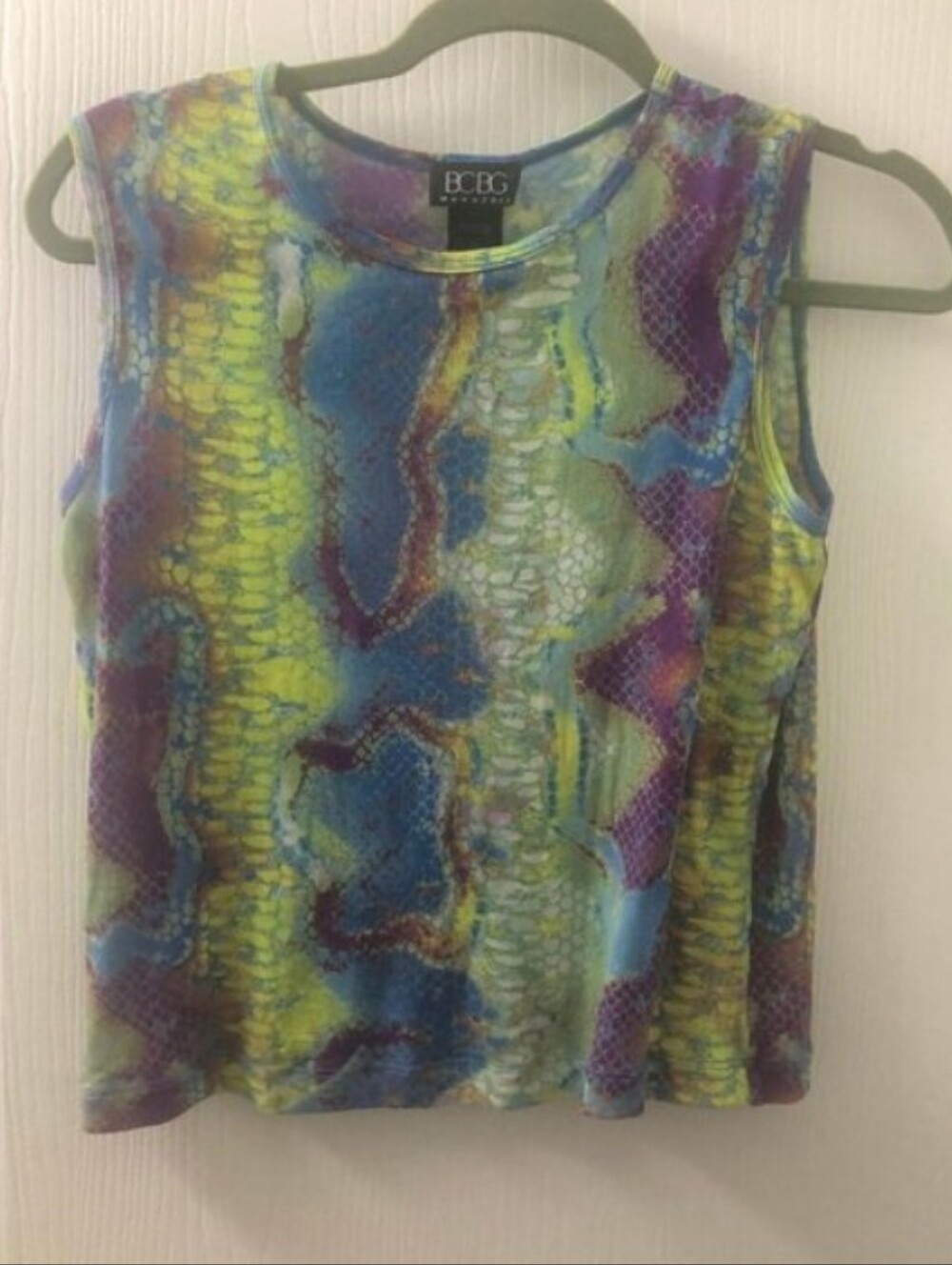 Vintage 2000s BCBG Maxazria Mesh Print Tank Top